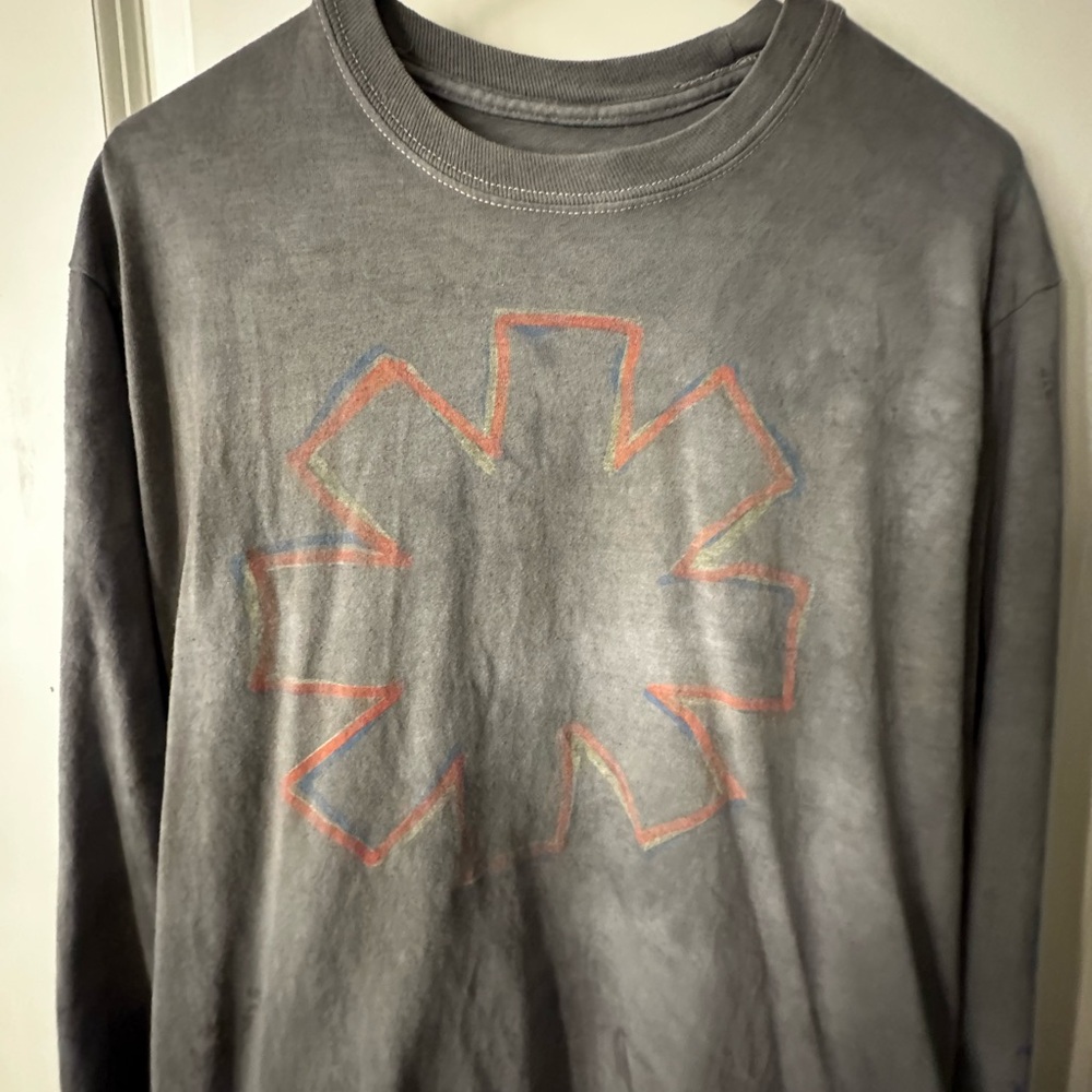 RED HOT CHILI PEPPERS LONG SLEEVE Gray Graphic Men's Sweater